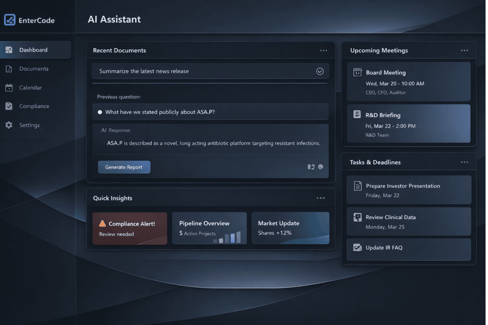 Internal AI dashboard demo 1