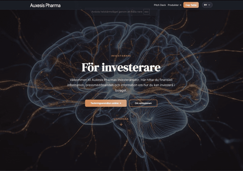 Página para inversores